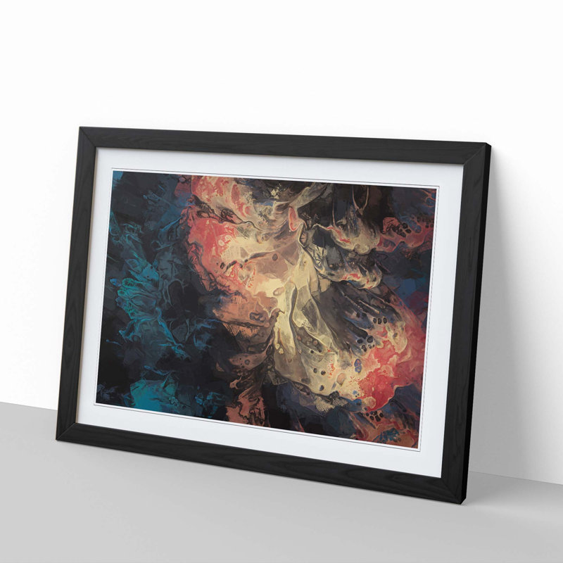 Forgotten Dreams in Abstract - Picture Frame Graphic Art Print, Black Framed, 62cm H x 87cm W x 2cm D