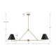 Kinston 4 Light Metal Dimmable Linear Chandelier