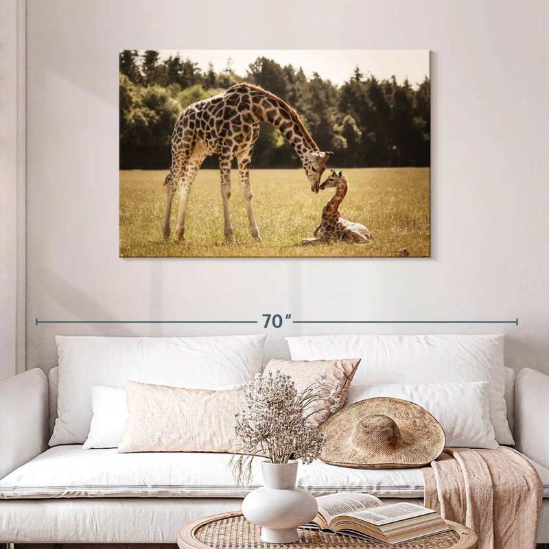 Brampt amoureux des girafes, H 30 po x l 45 po