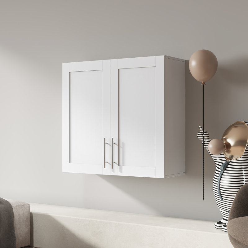 Armoire de rangement empilable, P 11,98 po x l 31,67 po, H 29,28 po, blanc - pratique avec tablettes et cloisons mobiles pour l'organisation de garage