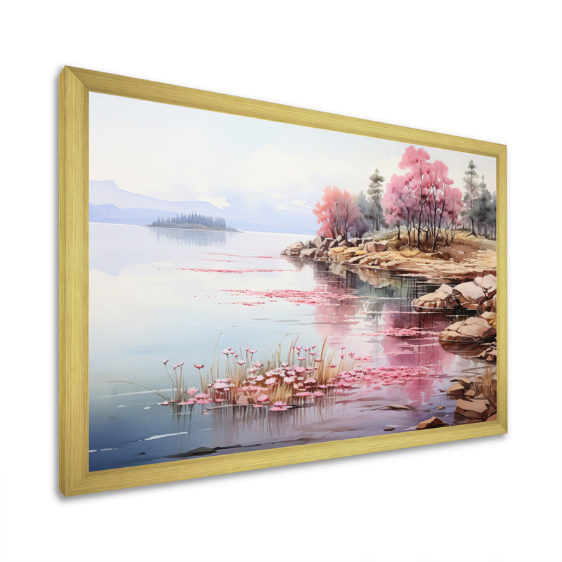 Tranquil Oasis III sur toile, H 12 po x l 20 po x P 1 po, Cadre doré à une seule photo