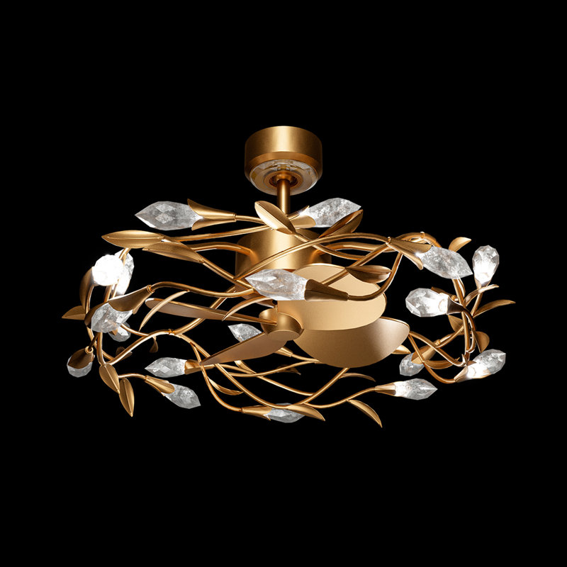 Secret Garden 20 Light Crystal LED Fandelier, French Gold