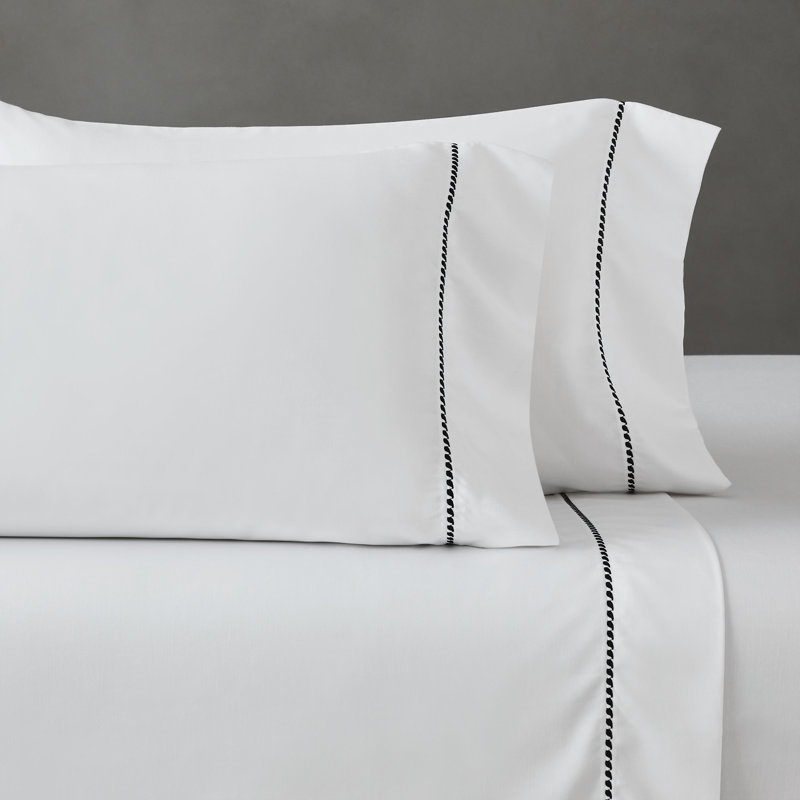 taie d'oreiller à densité de tissage 600 Chea, Gris foncé