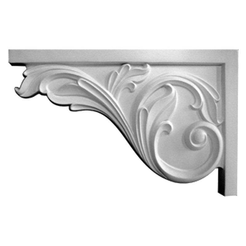 Grand support d'escalier en acanthe, gauche