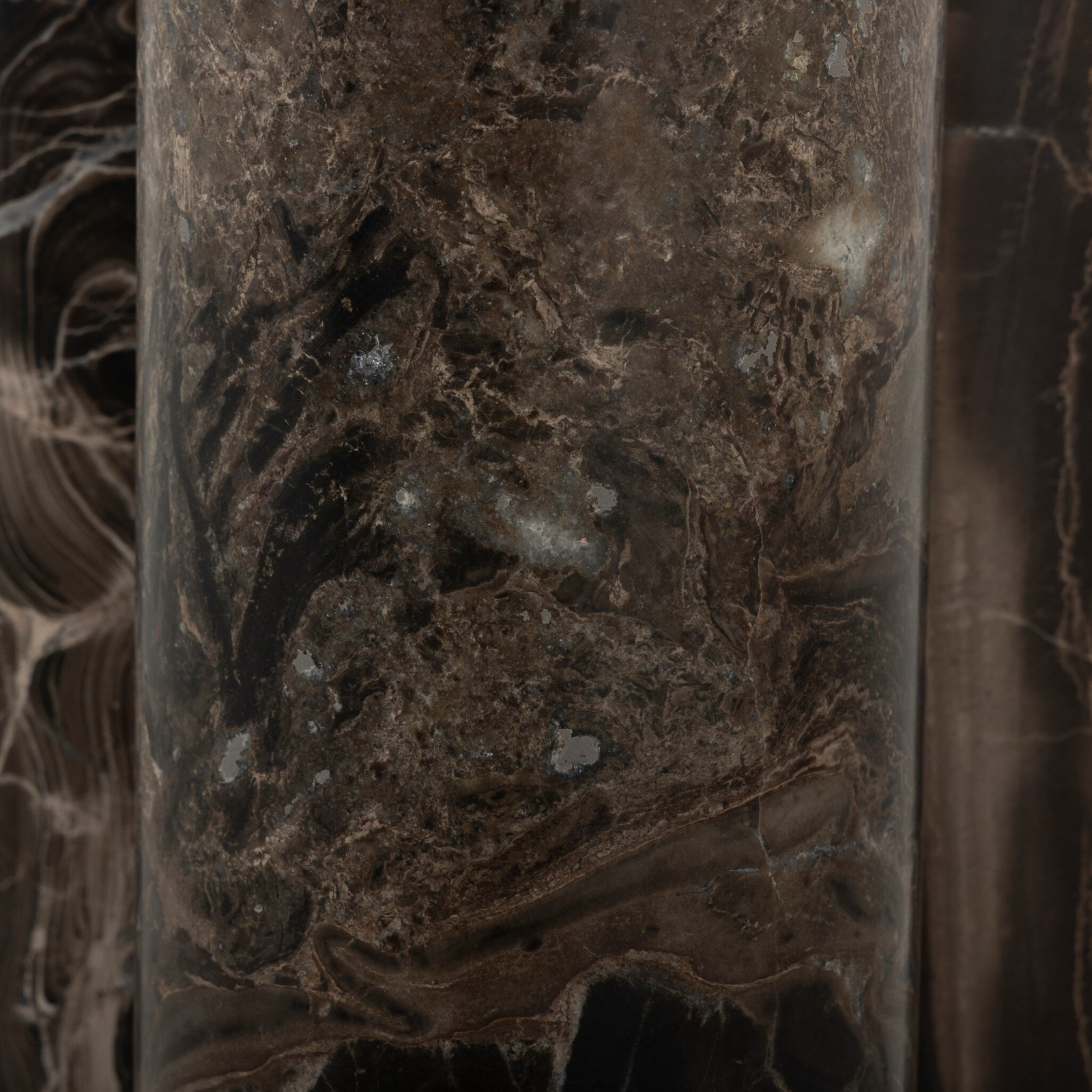 Bremen Table Lamp, Rocky Brown Marble