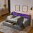 Versatile Linen Padded Sofa Bed with Multiple Storage Options and Wireless Charging-1030116092