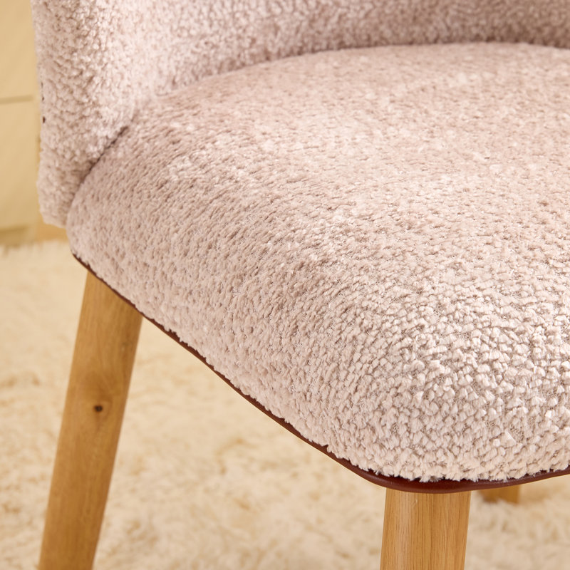 Modern Curved Back Accent Chair, Pink