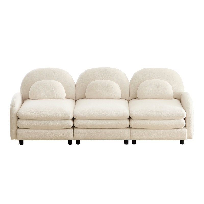Canapé 3 places Teddy, Blanc beige