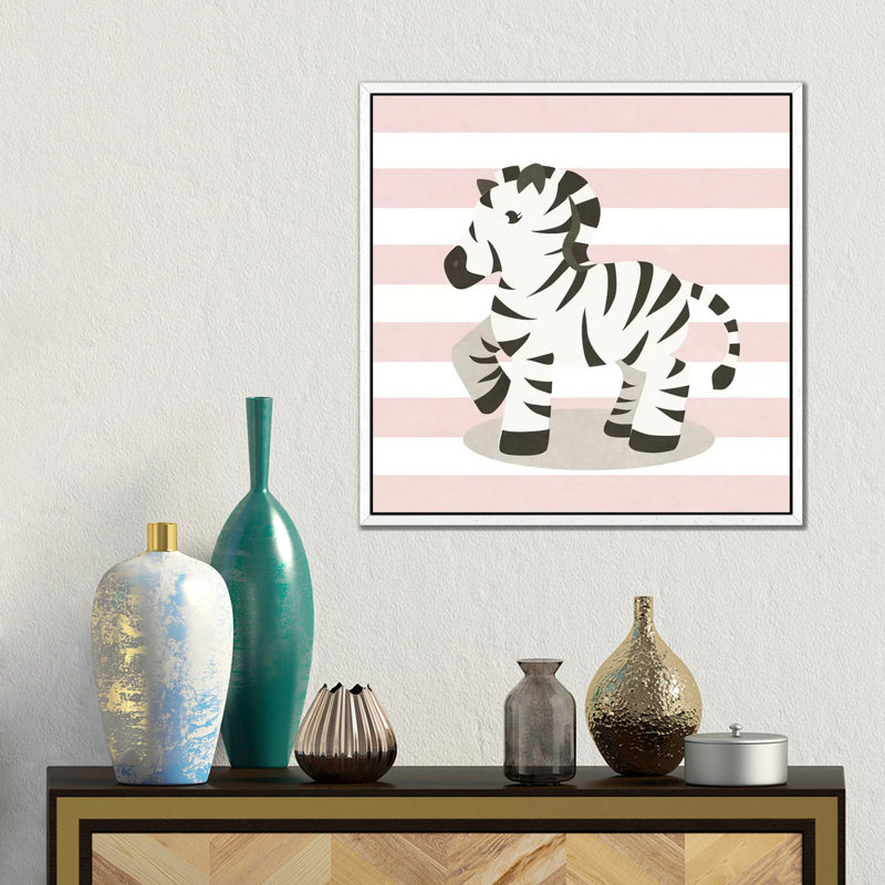 Happy Baby Animals II 1 Piece Wall Art on Canvas, 45.72 cm H x 45.72 cm W, White Framed