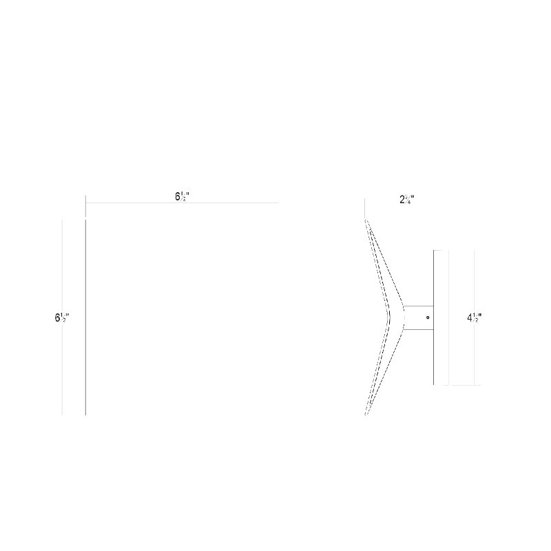 Turo 1 - Light LED Flush Mounted Sconce, 6.5" H x 6.5" W x 2.75" D, Satin White
