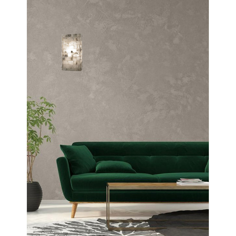 2-Light Chrome Wall Sconce With White Alabaster