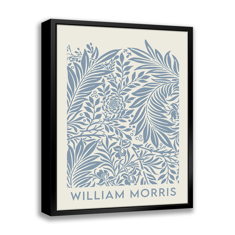 «Blue Wild Flowers» par William Morris - reproduction sur toile flottante, L 16 po x H 20 po