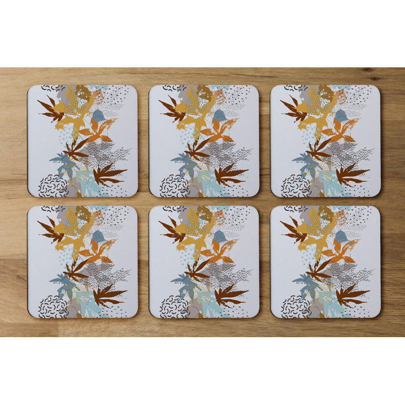 Square 6 Piece Coaster Set