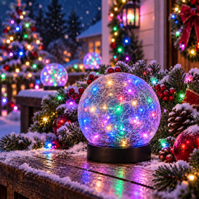 30 LED Low Voltage Solar Garden Lights Integrated LED Solar Powered Lights for Garden Patio Halloween Decor