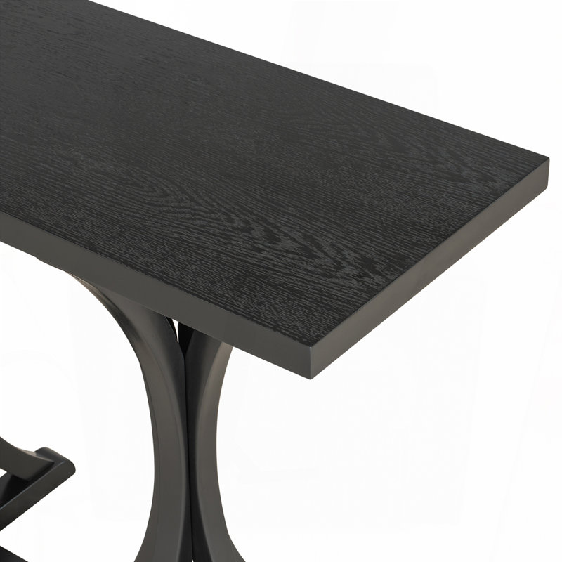 Console en bois 59,8 po, Noir