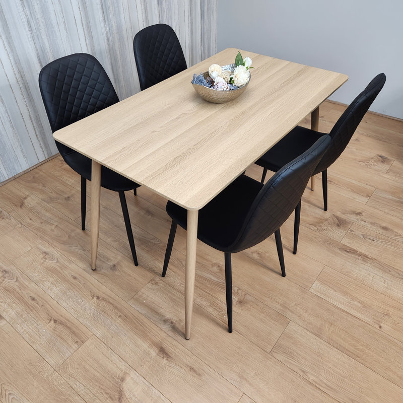 Ankenbaer 4 - Person Dining Set, Black