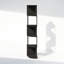 Étagère d'angle à 5 niveaux en zigzag, bibliothèque géométrique moderne en forme de S pour le rangement à la maison, conception peu encombrante pour le salon, le bureau et l'organisation de la chambre à coucher