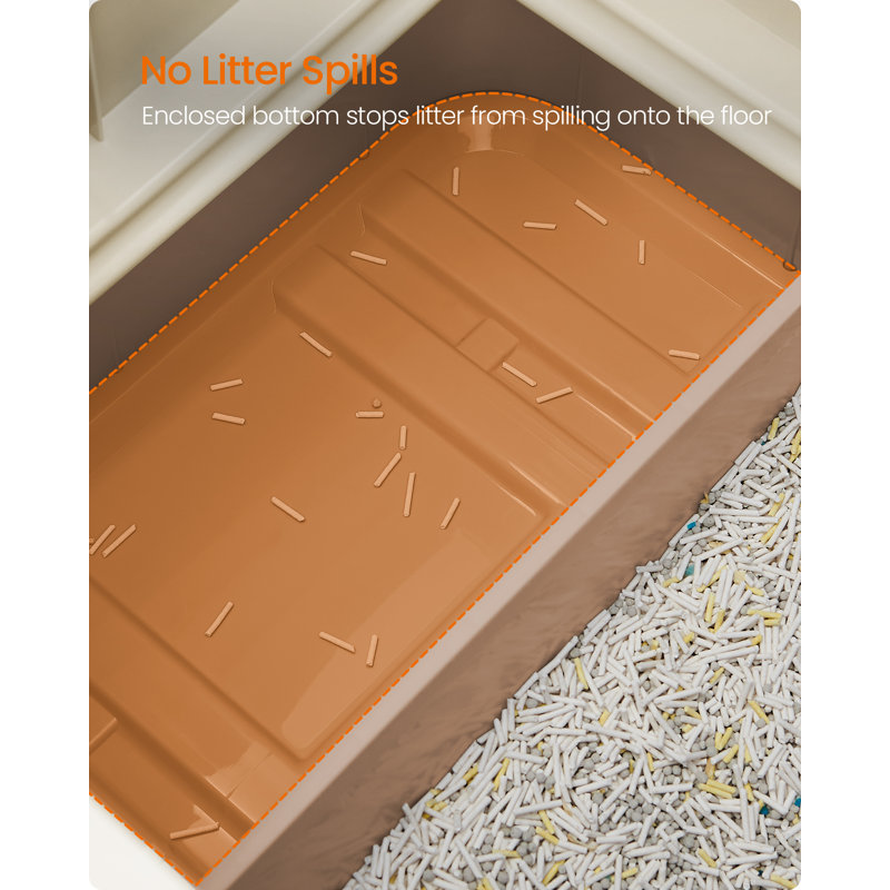 Enclosed Litter Box, Brown