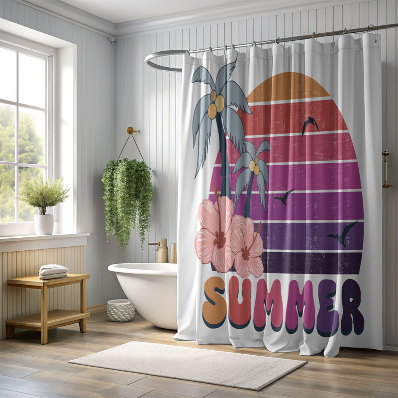 Tarini Shower Curtain, 74"H x 71"W