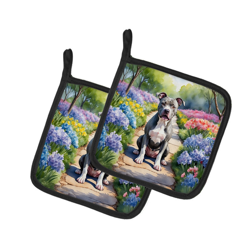 Caroline's Treasures Floral Polyester Potholder Set