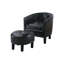 Chaise d'appoint noire et dossier compact, dossier incurvé, siège de soutien, idéal pour les différents espaces, mousse de style, pieds en plastique, facile à intégrer