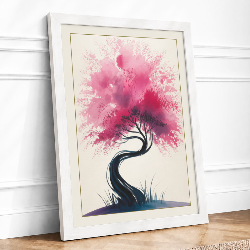Twilight Tree Botanical - Framed Print, A3 - 42.0 x 29.7 cm, White
