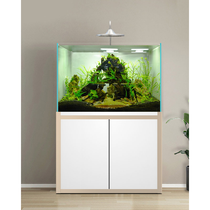 Aquarium ouvert sans cadre en verre ultra-blanc, 36.98 Gallon (47.24"H x 31.50"W x 19.69"D), Blanc