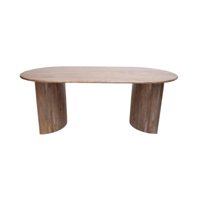 Grobe Acacia Oval Solid Wood Dining Table