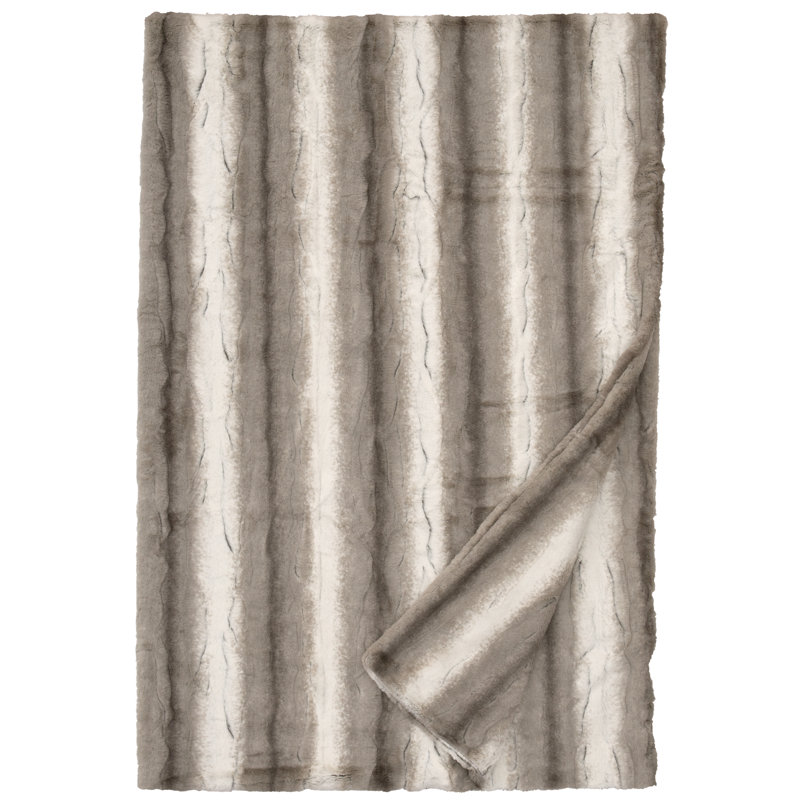 Jeté Wooded River Angora Platinum - 54 / 60x72