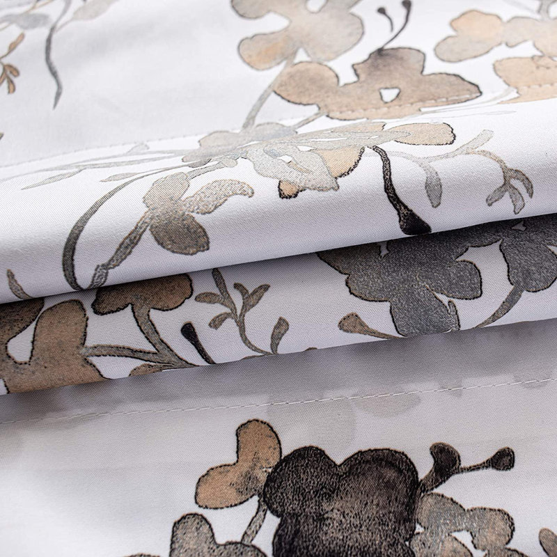 Cantonnière florale en polyester sur mesure, L 52 po x H 14 po