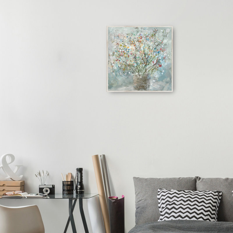 Country Gathering Floral Print on Canvas with Barnwood Frame