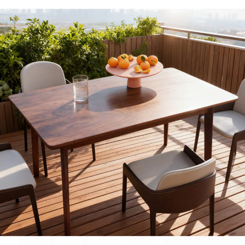 Table de salle à manger Mid-Century, Noyer