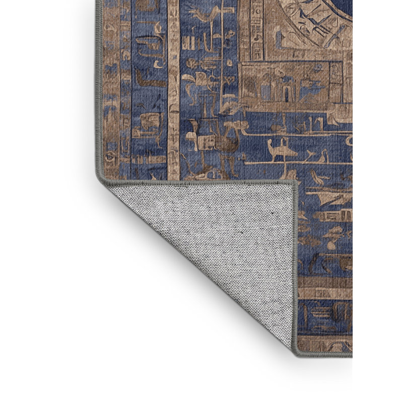 Machine Washable Gray Area Rug, Square 8'