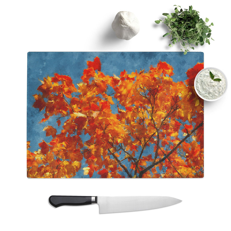 Maple Tree Vol.3 Painting Chopping Board, 0.4cm H x 28.5cm W x 39cm L