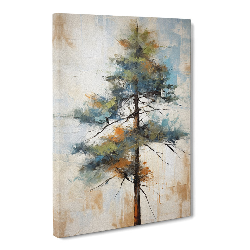 Pine Tree Gestural - Wrapped Canvas, 76cm H x 50cm W x 3cm D