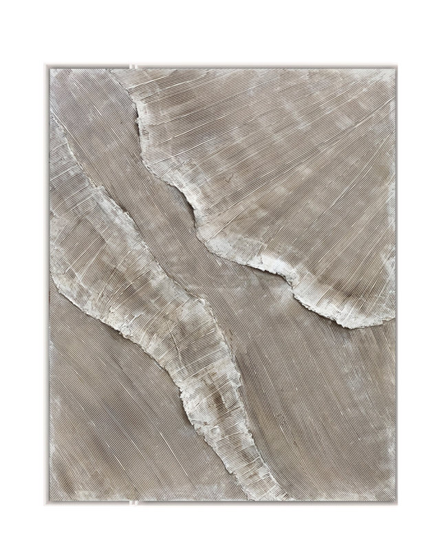 Velora Single Picture Frame Painting on Wood, 130 cm H x 100 cm W, White