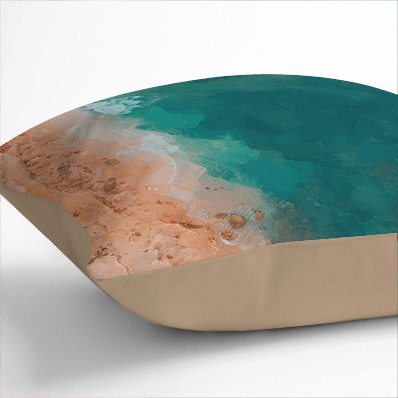 Square Throw Cushion, Stone, 55cm H x 55c m W x 20cm D