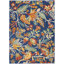 Tapis floral bleu marine / orange / jaune Weyland-1776106471