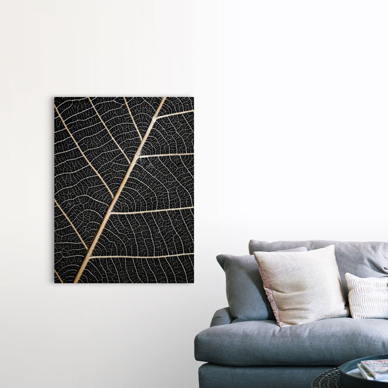 Feuilles de feuilles, art mural, Toile tendue, H 48 po x l 36 po