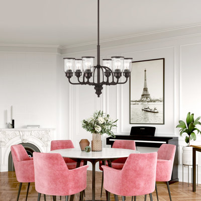 Speedway 6 - Light Steel Chandelier