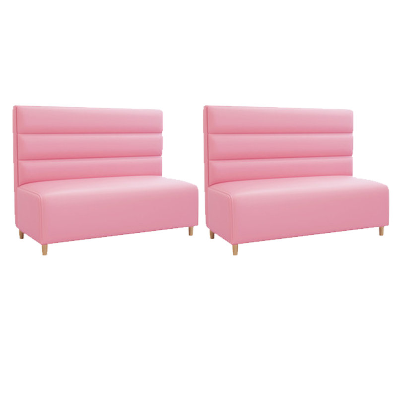 Banc rembourré en similicuir Simple Leisure, Rose