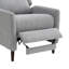 Fauteuil inclinable avec dossier haut et pieds fuselés Cien, tissu gris-130622726
