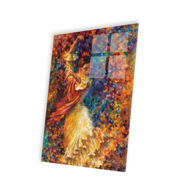 Flamenco et feu sur plastique / acrylique par Leonid Afremov, peinture