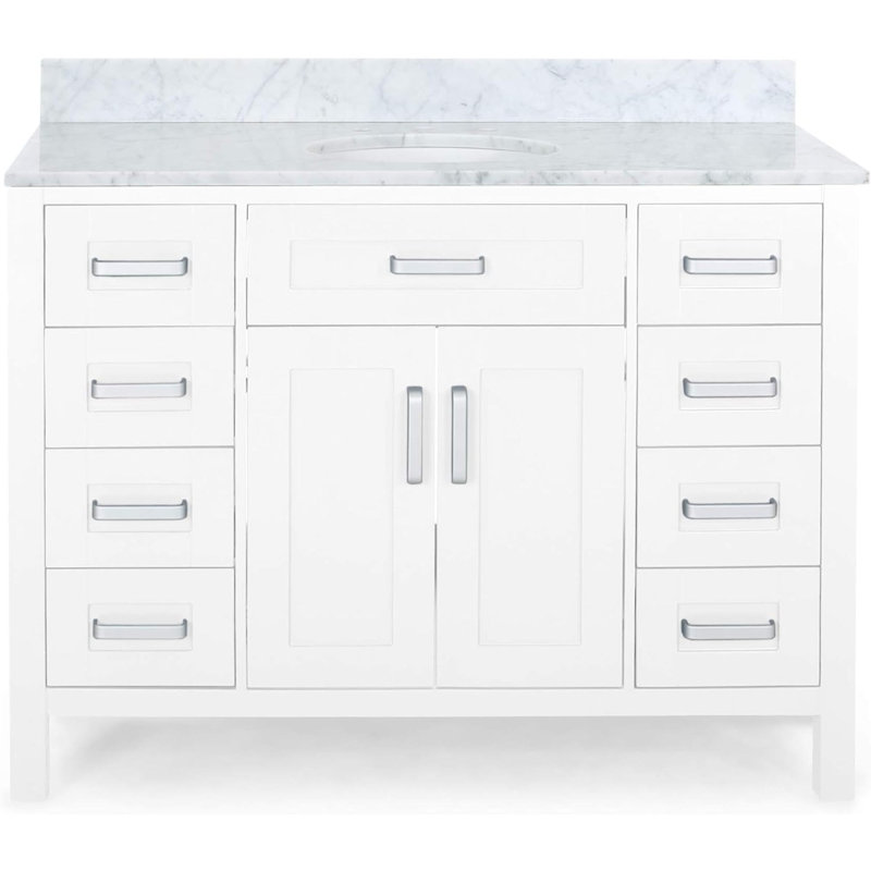 Meuble-lavabo simple 49 po avec plateau Dinel