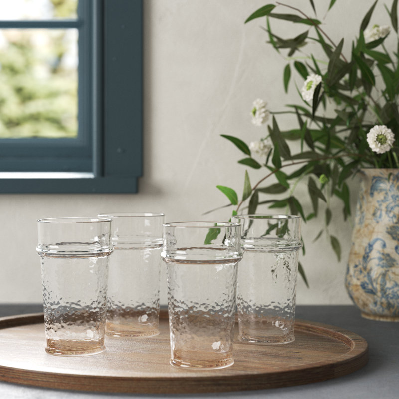 Jared Thick Hammered Glass Highball 12 oz.