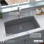 Évier de cuisine à simple cuve en composite 32 po x 19 1/2 po Karran-35699387