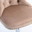Tabourets de bar modernes en velours kaki, hauteur réglable de 63,5 à 84 cm, siège rembourré, dossier confortable, couleur kaki, pour la maison, le pub ou la cuisine. Deux tabourets de bar kaki, îlot central.