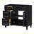 Modern Freestanding Bathroom Storage Cabinet with 2 Drawers and a Tip-out Drawer
