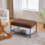Banc de rangement rembourré avec tablette amovible-773862793