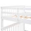 Lit superposé pour escalier avec rangement et garde-corps blanc pour chambre à coucher, pin, tablettes, lit sans ressorts, chambre à coucher, structure solide, escalier sécuritaire, conception séparable-2062557465
